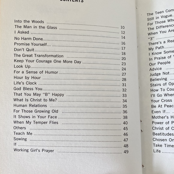 Into The Woods HC Book of Prayers Inspiration Verses 1973 Mint - Picture 5 of 10